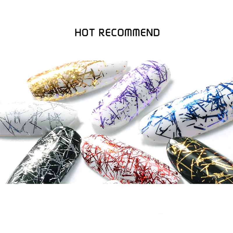 Модные золотистые и Серебристые Платиновые фотообои для дизайна ногтей 2 цветов