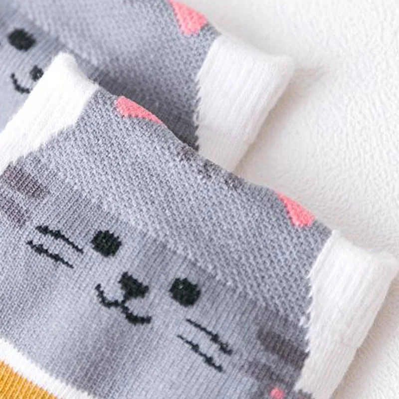 LERFEY Women Cute Animal Socks Cotton Comfort Cartoon Short Style Cat Rabbit Bear Letter Pattern Lovely Ankle Funny Sock | Женская