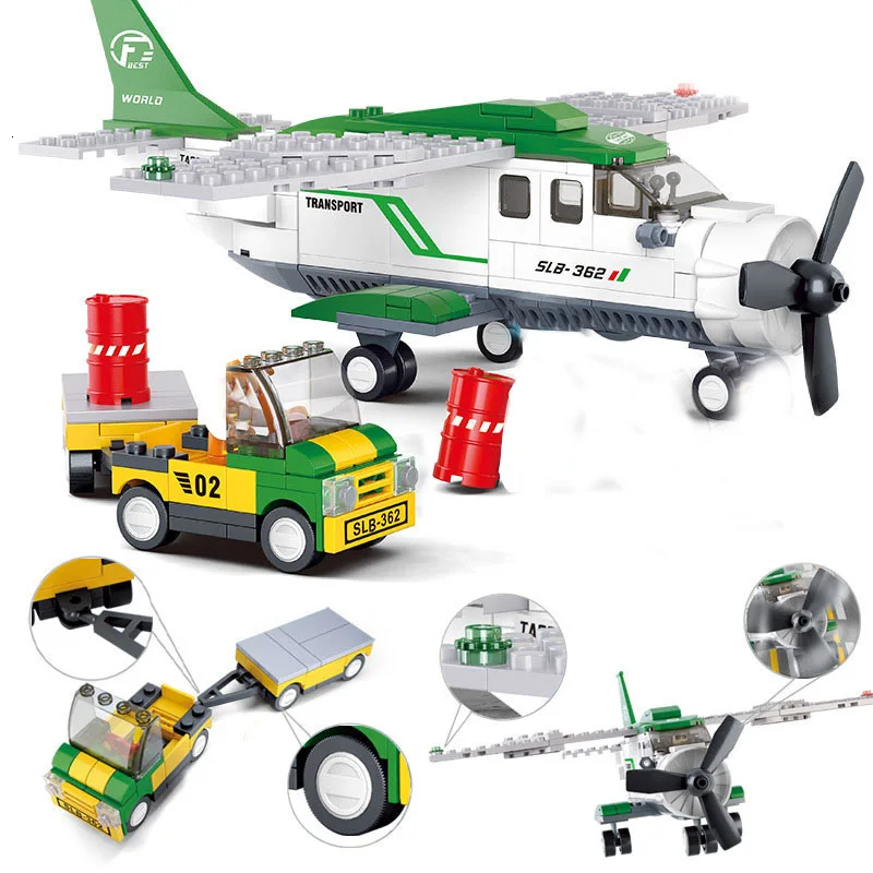 

City Plane Airplane Sets Cargo Passenger Airport Station Air Bus Car Figure ModelCompatible Friends Building Blocks Toys