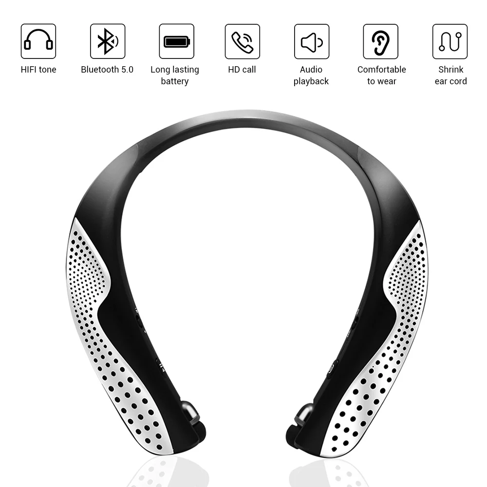 

Wireless Headphones HX288 Bluetooth Speaker Neckband Headsets with Mic Game Sport In Ear Earbuds for Running Commute