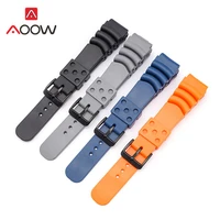 20mm 22mm silicone sport strap diving waterproof watchband rubber pvc men replacement bracelet band watch accessories for seiko