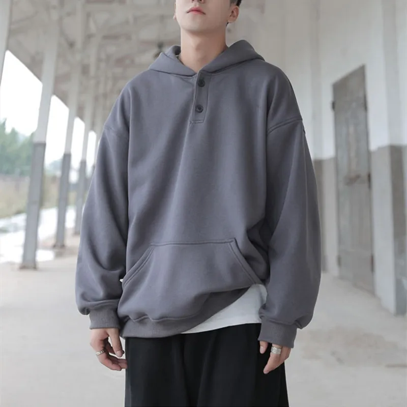

2021 New Workwear Hooded Sweatshirt Men Korean Trend Loose Student All-match Top Men's Clothing