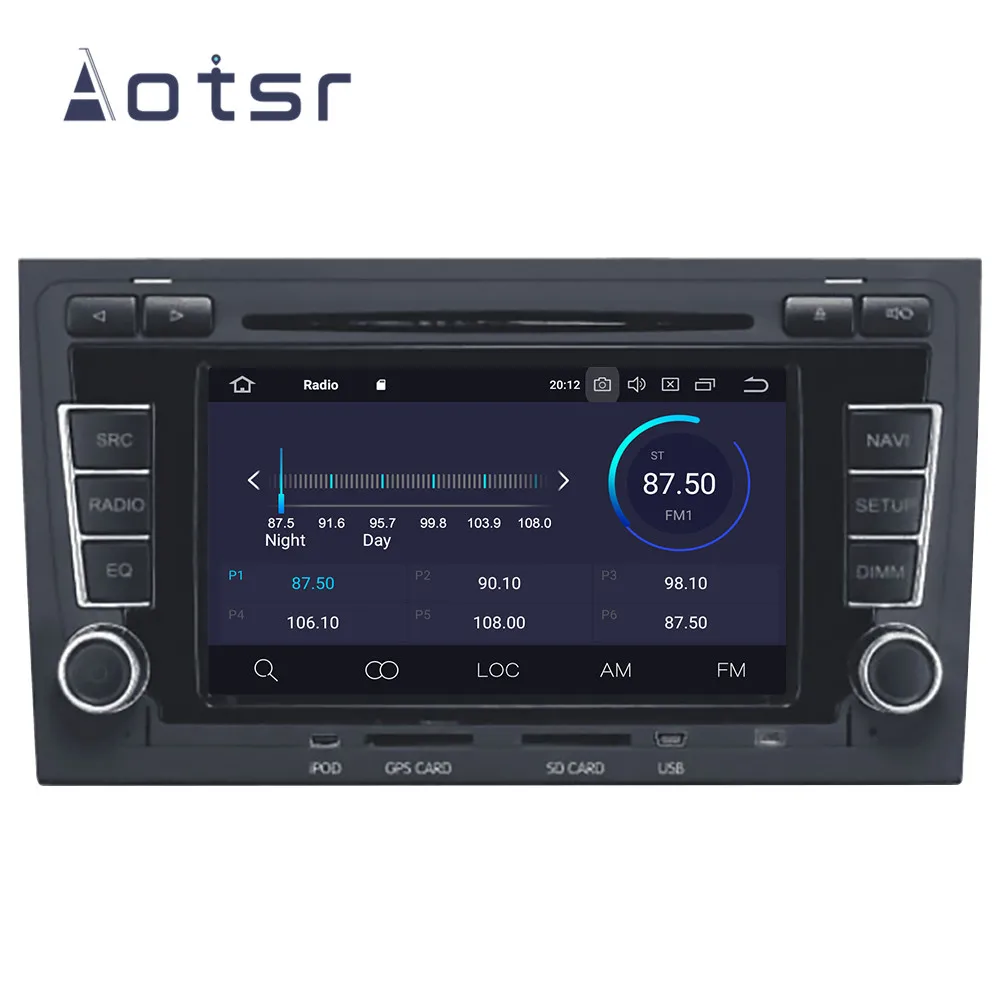 Автомобильный DVD-плеер с GPS-навигацией Android 9 1 IPS для Audi A4 S4 RS4 2003-2012 головное