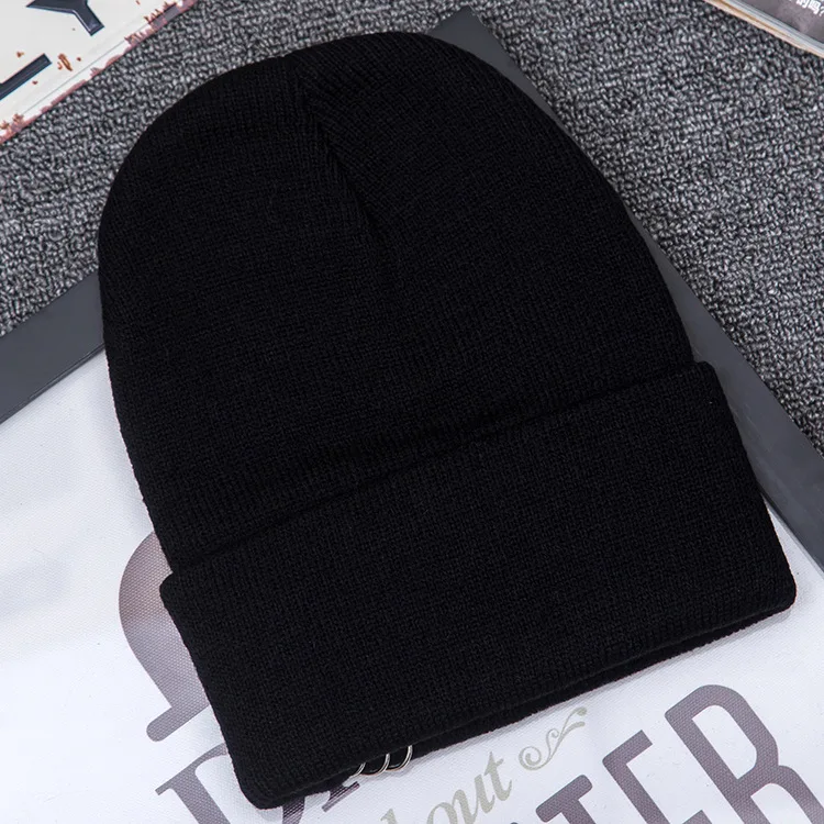 Новая уличная мода Gorro мужские и женские шапки бини обруч акриловая вязаная шерстяная шляпа зимние шапки уличные теплые хип хоп шапки