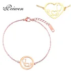 Модный браслет с медицинским стетоскопом, ювелирные изделия из нержавеющей стали для медсестры, врача, Круглый браслет с подвеской в форме сердца, Женская цепочка золотого цвета