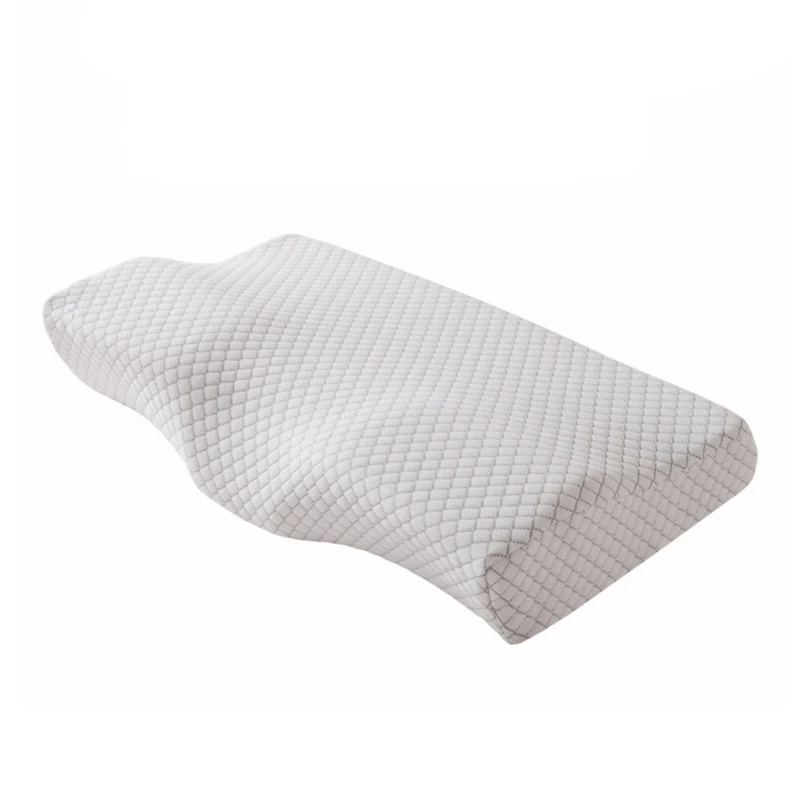 Plaid white Подушка с эффектом памяти в виде бабочки, защита шеи, медленный отскок, подушка с эффектом памяти, забота о здоровье, ортопедические подушки из пены для шеи - Цвет: Plaid white