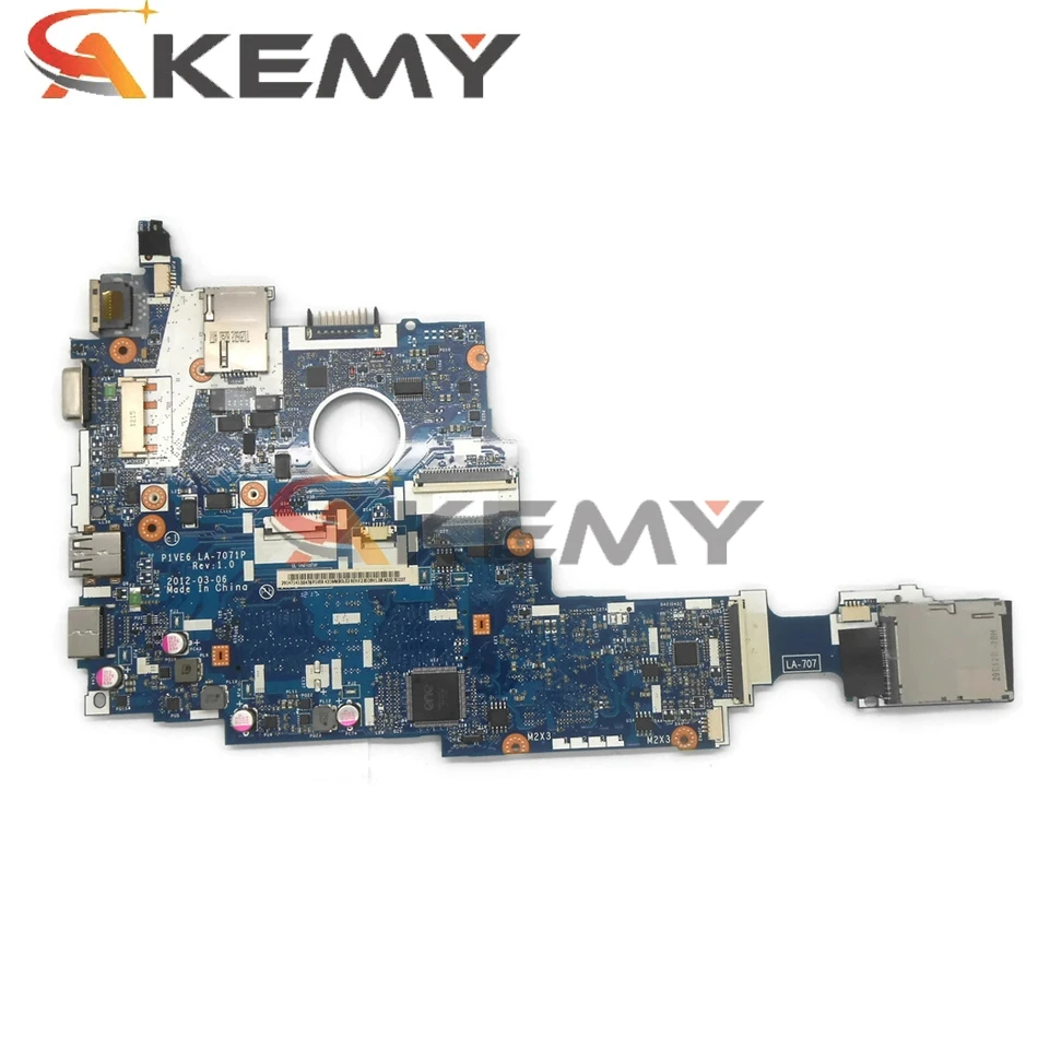 

Akemy For Acer aspire one AO722 722 Laptop Motherboard MBSFT02003 P1VE6 LA-7071P DDR3 with Processor onboard