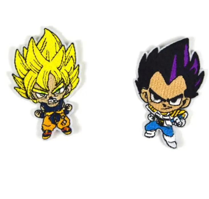 12 шт./компл. горячая Распродажа аниме Dragon Ball Z Goku патчи железные на одежда с вышивкой патчи для Костюмы наклейки для одежды