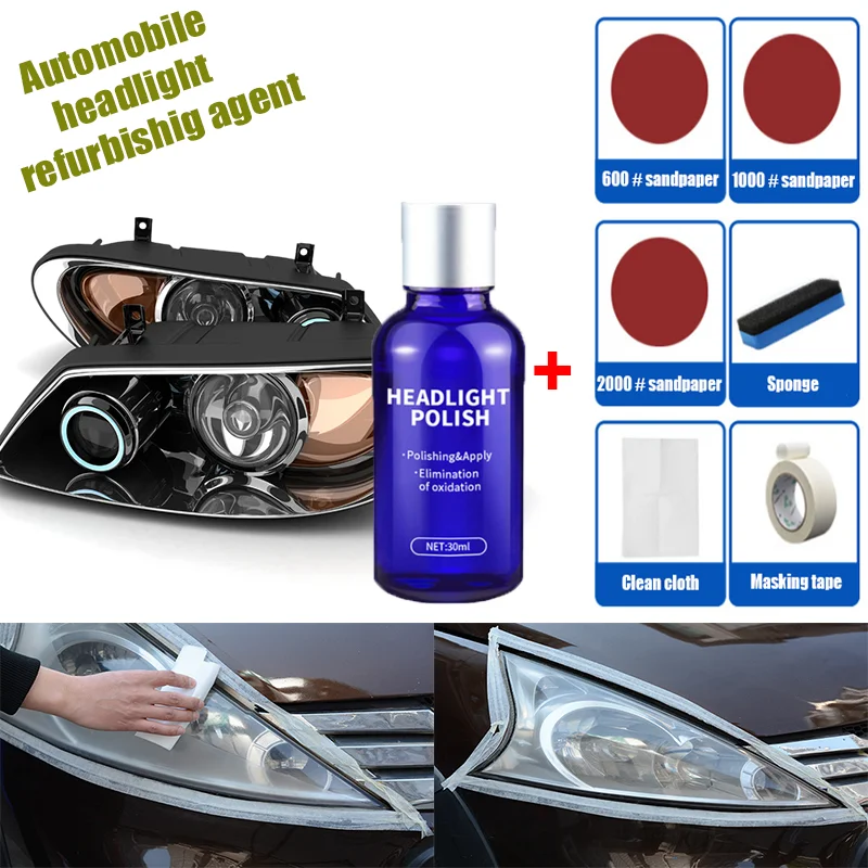 

Automobile headlamp retreading headlamp repair fluid repair tool set lamp scratch yellowing polishing agent