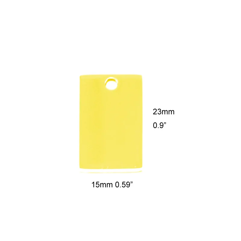 100 шт. прямоугольная подвеска гладкое зеркало Двухстороннее полированное