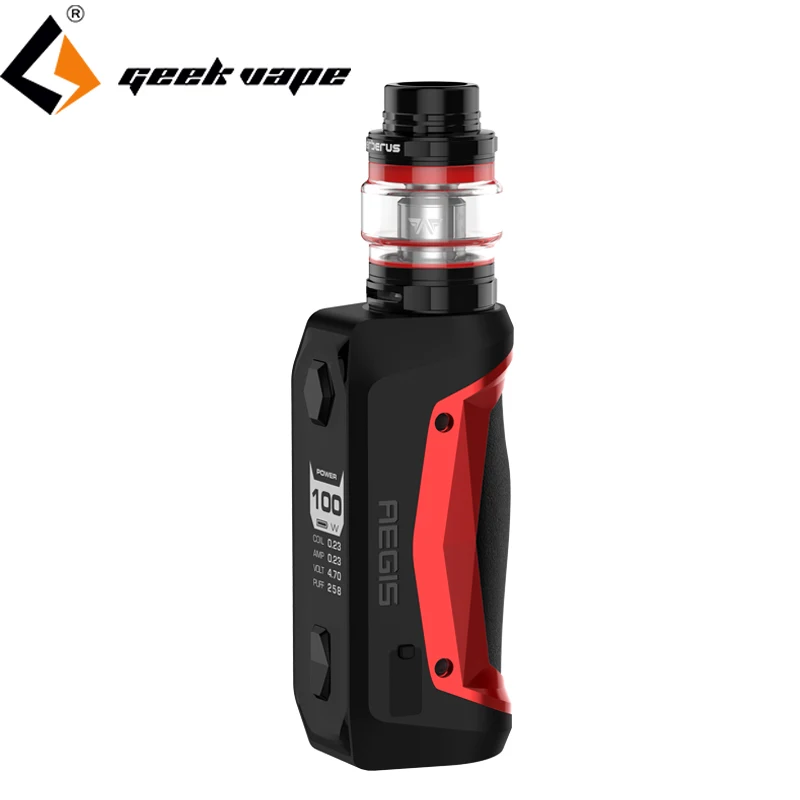 

Original Geekvape Aegis Solo Kit 100W Vape Electronic Cigarette Mod with Cerberus Tank 5.5ml Vaporizer Kits vs aegis mini