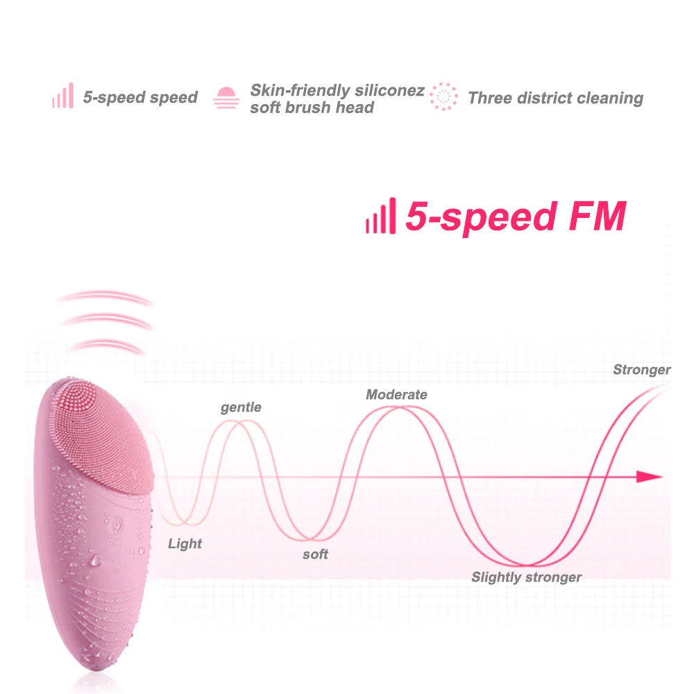Силиконовые щетки для чистки лица электрическая вибрация очищение