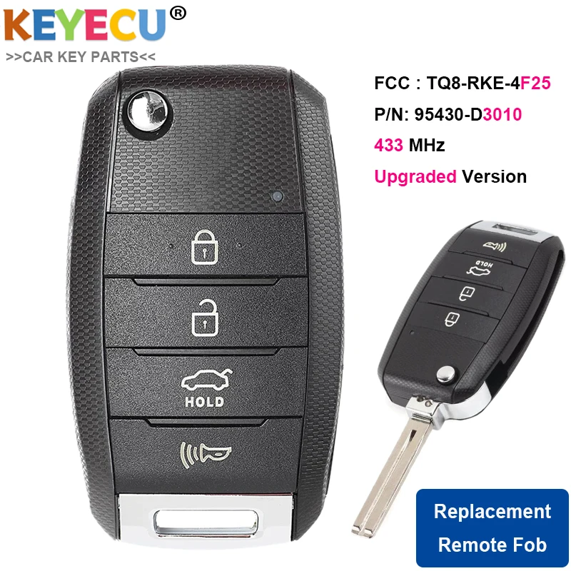 Обновленный раскладной пульт дистанционного управления KEYECU для Hyundai Tuscon 2016 2017 2018