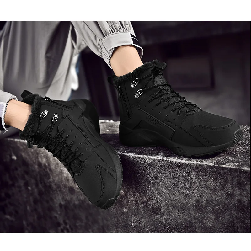 Times новые римские модные мужские ботинки зимние плюшевые теплые зимние ботинки повседневная мужская зимняя обувь ботильоны размера плюс 39~ 46