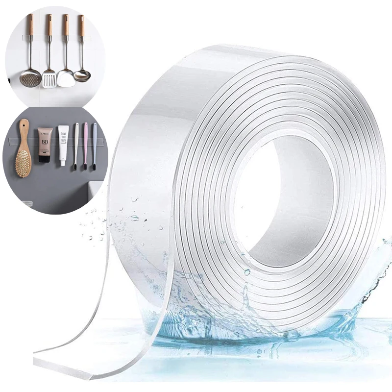 

1M/3M/5M Nano Tape Double-Sided Magic Scotch Tape No Trace Reusable Waterproof Adhesive Tape Double Face Cleanable Home Band