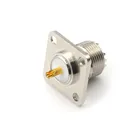 1 шт. практичный коаксиальный разъем SO-239, гнездовой разъем, квадратная форма, паяльная чаша, коаксиальный разъем для радио, монтаж на 4 отверстия для панели, шасси