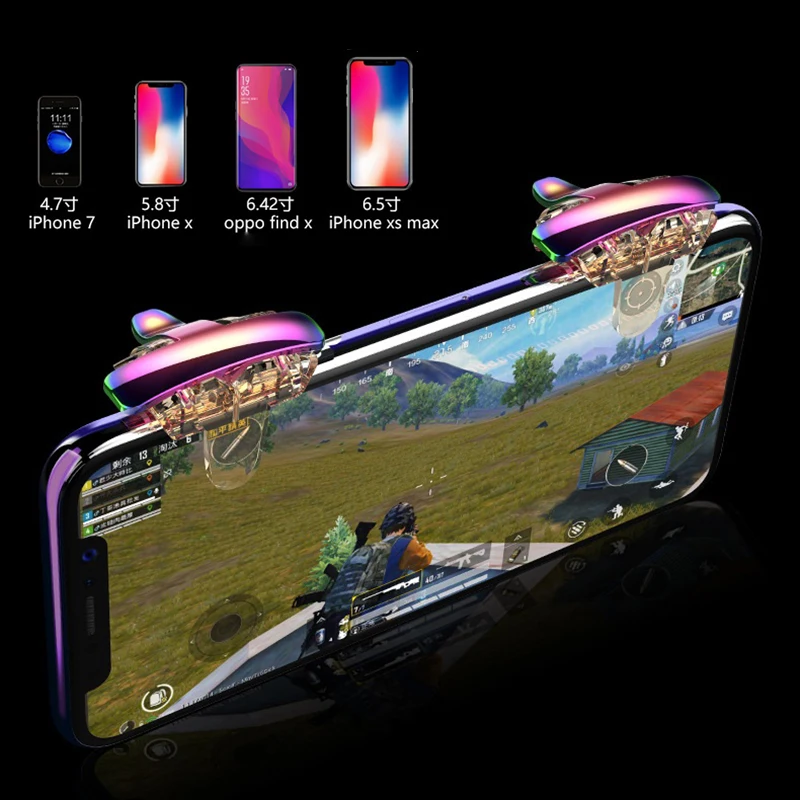 Прозрачный мини геймпад триггеры контроллер PUBG мобильный l1 r1 джойстик для