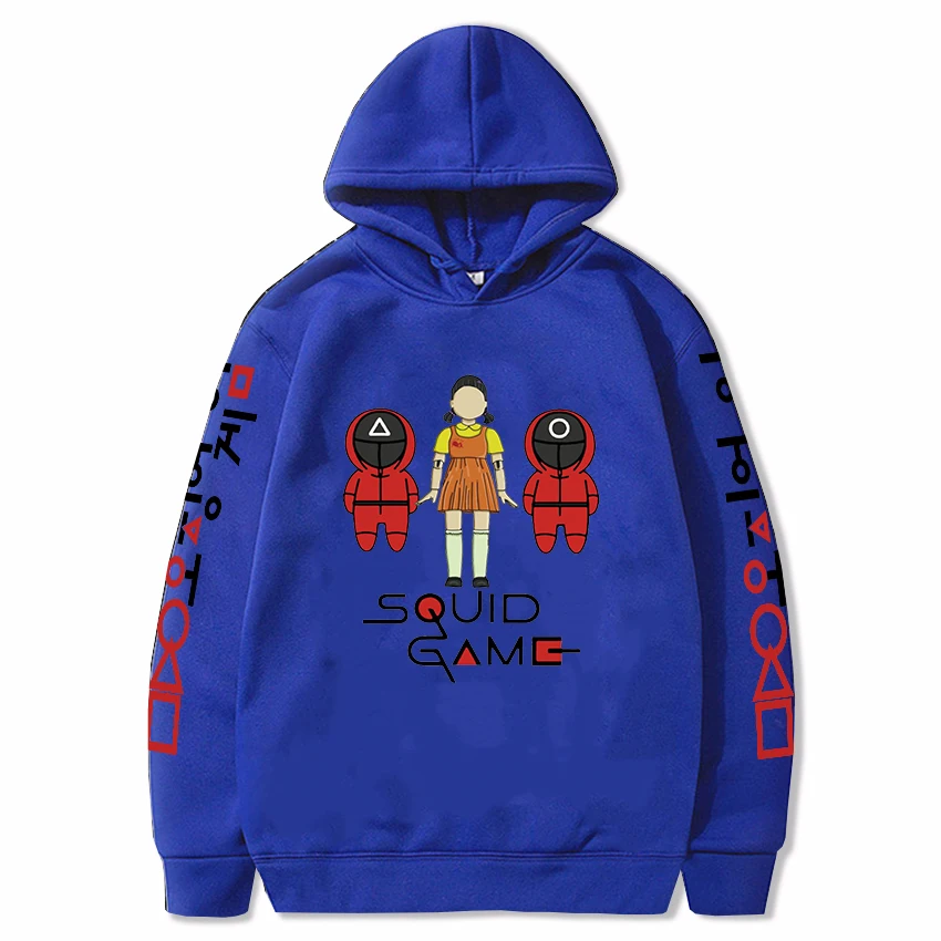

New Squid Game Print Hoodie Boys and Girls Sweater Children's Pullover Autumn and Winter Korean Children's Clothing