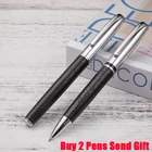 Ручка Мужская металлическая, из искусственной кожи, для офиса, бизнеса, 2 ручки, отправка в подарок, роллер, шариковая ручка