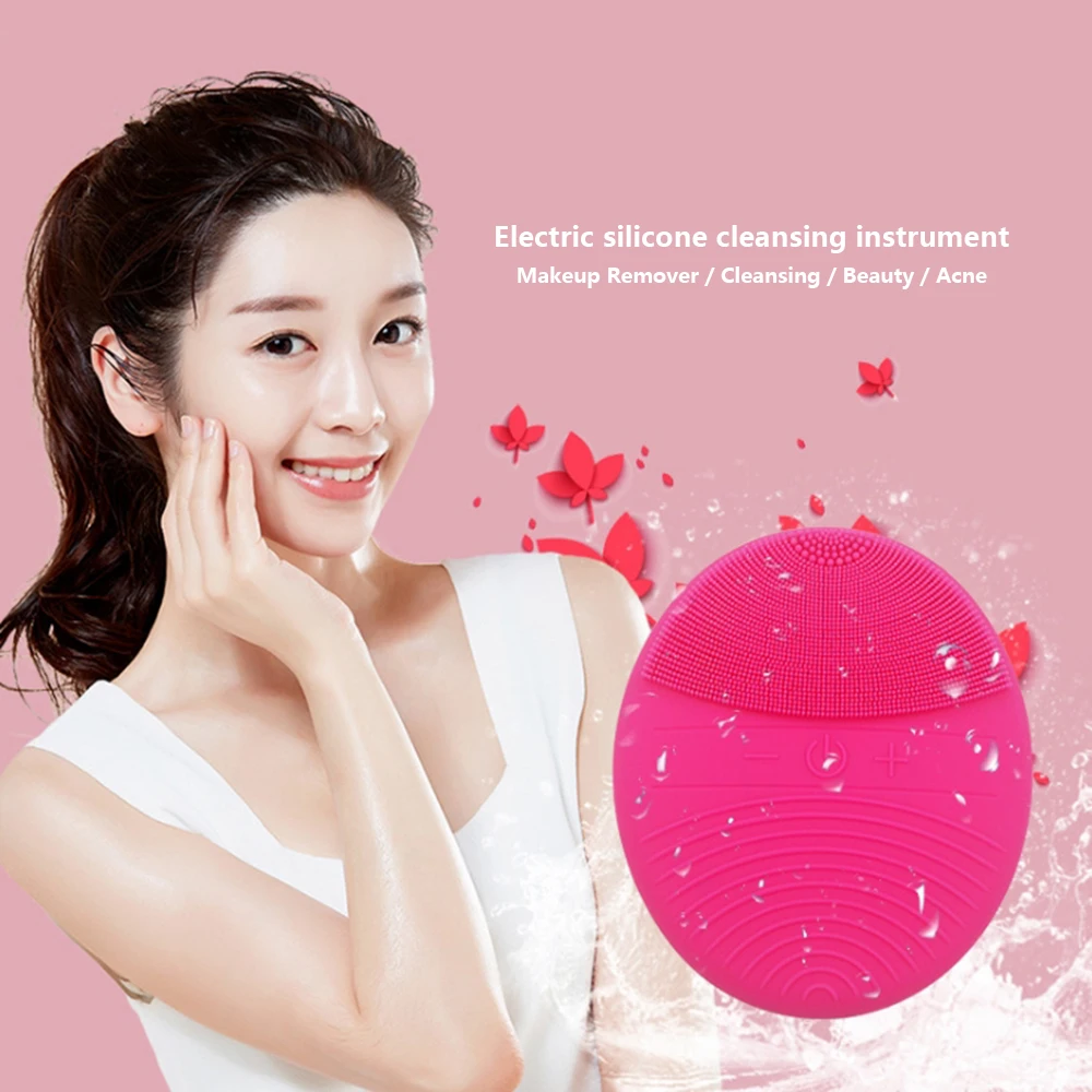 Электрическая Очищающая щетка для лица силиконовый массажер USB