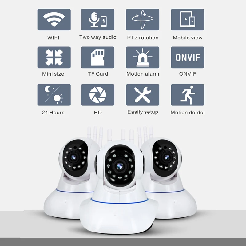 Камера видеонаблюдения беспроводная IP камера 1080P Wi Fi Радионяня для домашнего ИК