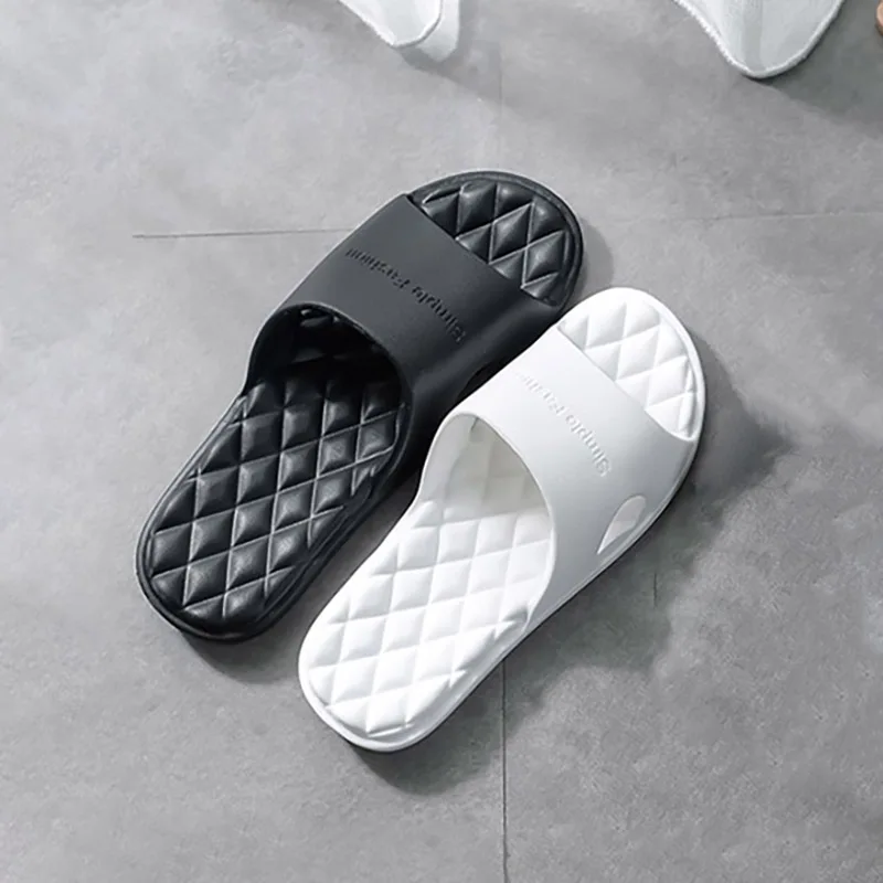 

Men and Women Slippers Summer Thicken Solid Color Home Indoor Shoes Eva Non-slip Beach Slides Bathroom Shoes Shower Slippers