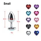 Металлическая Анальная пробка в форме сердца, секс-игрушки, анальная пробка из нержавеющей стали с кристаллами для женщинмужчин, анальный фаллоимитатор