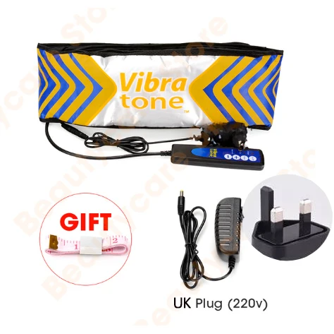 UK Plug (220v)yellow Фитнес-массажный пояс для тела, электрический массажный пояс для похудения, расслабляющий вибрирующий сжигание жира, потеря веса - Цвет: UK Plug (220v)yellow