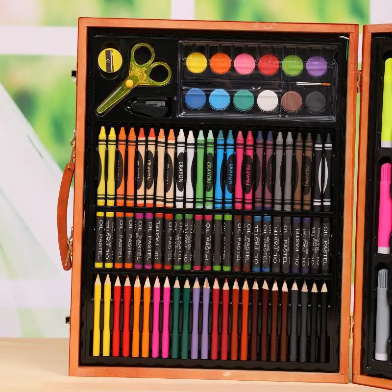 

150 Colors Children's Drawing Stationery Cartoon Watercolor Pencil Set Color Nontoxic Painting Art Graffiti Pen School
