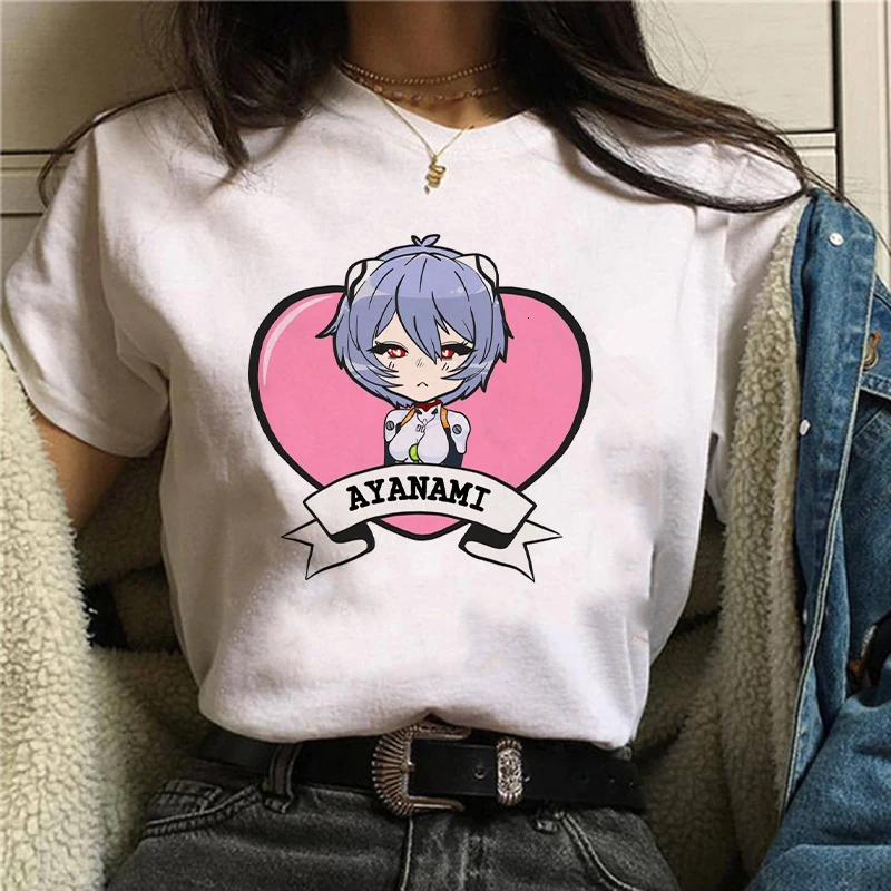 

Funny Japan Anime Rei Ayanami Hip Hop T Shirt woman Manga Unisex Streetwear T-shirt Casual Short Sleeve Oversized Tshirt Female