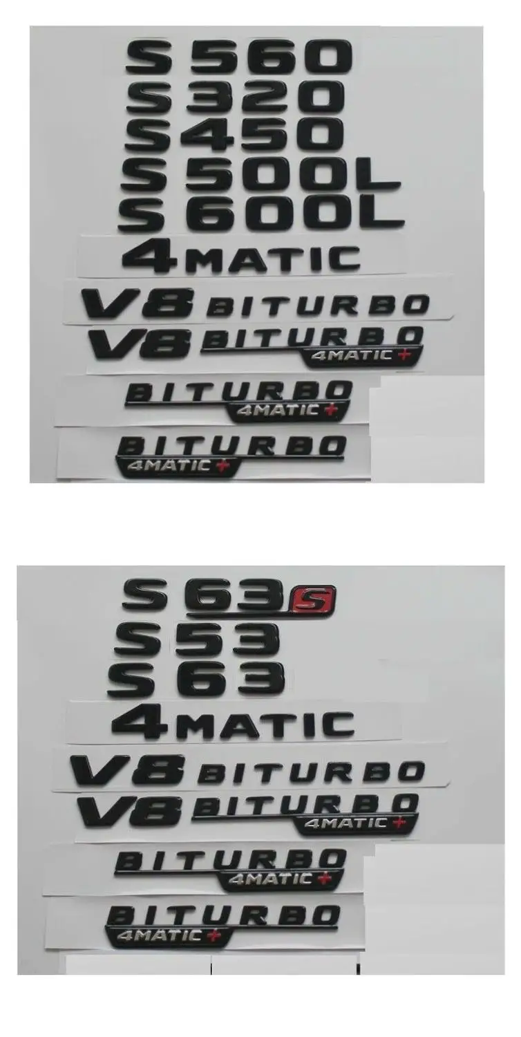 Блестящие черные эмблемы для S400L S500 S500L S600L S560 S450 4matic W221 W222 S53 S63 S63s S65 | Автомобили и