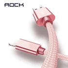 USB кабель для iPhone Xs Max 8 7 6 Plus ROCK нейлоновый кабель для быстрой зарядки и передачи данных для осветительного кабеля для iPhone 5s 5 USB зарядное устройство Шнур