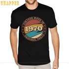 Мужская футболка с коротким рукавом, винтажная рубашка в стиле хип-хоп, с принтом на тему дня рождения 50-го рождения, оригинальные футболки, 1970