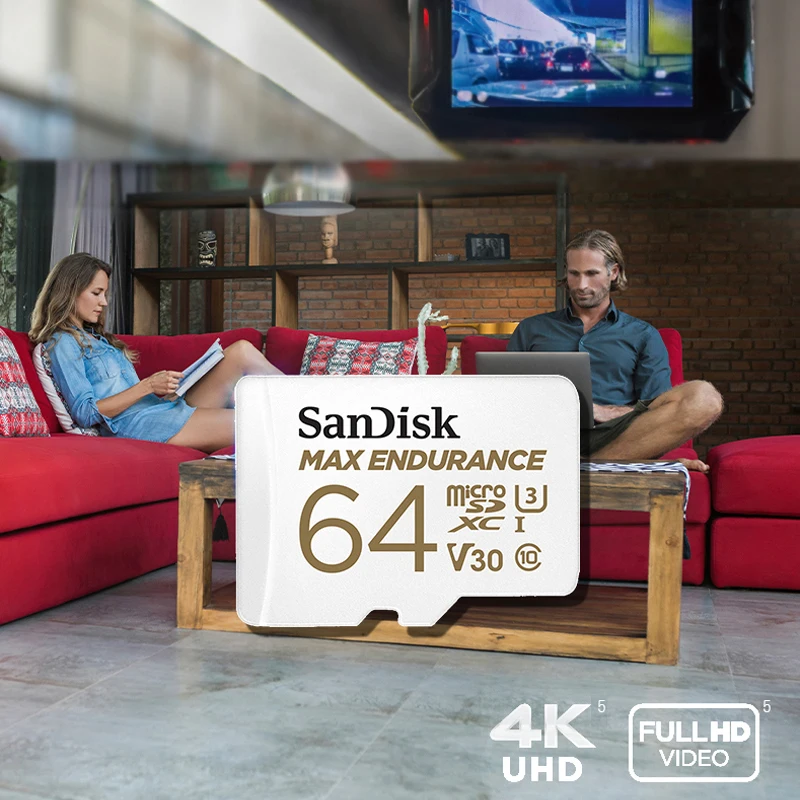 Карта памяти Sandisk MAX ENDURANCE microSD для экстремальных экшн камер и дронов 32/64/128/256