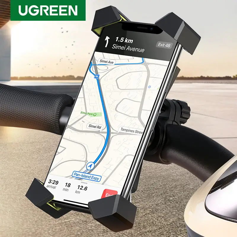 Ugreen велосипедный держатель для телефона для iPhone X S 8, держатель для сотового телефона, велосипедный руль, держатель для телефона для samsung, велосипедный держатель для телефона