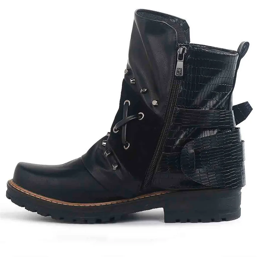 Ботинки martin с пряжкой женские кожаные Нескользящие ботильоны на каблуке