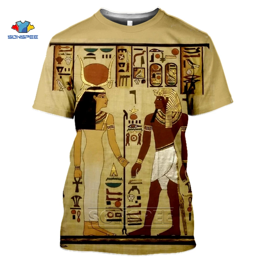 

3D T Shirt Printed Ancient Egyptian Men/women Vintage Streetwear T-shirt Youth Retro Egypt Tshirt Summer Top Clothes