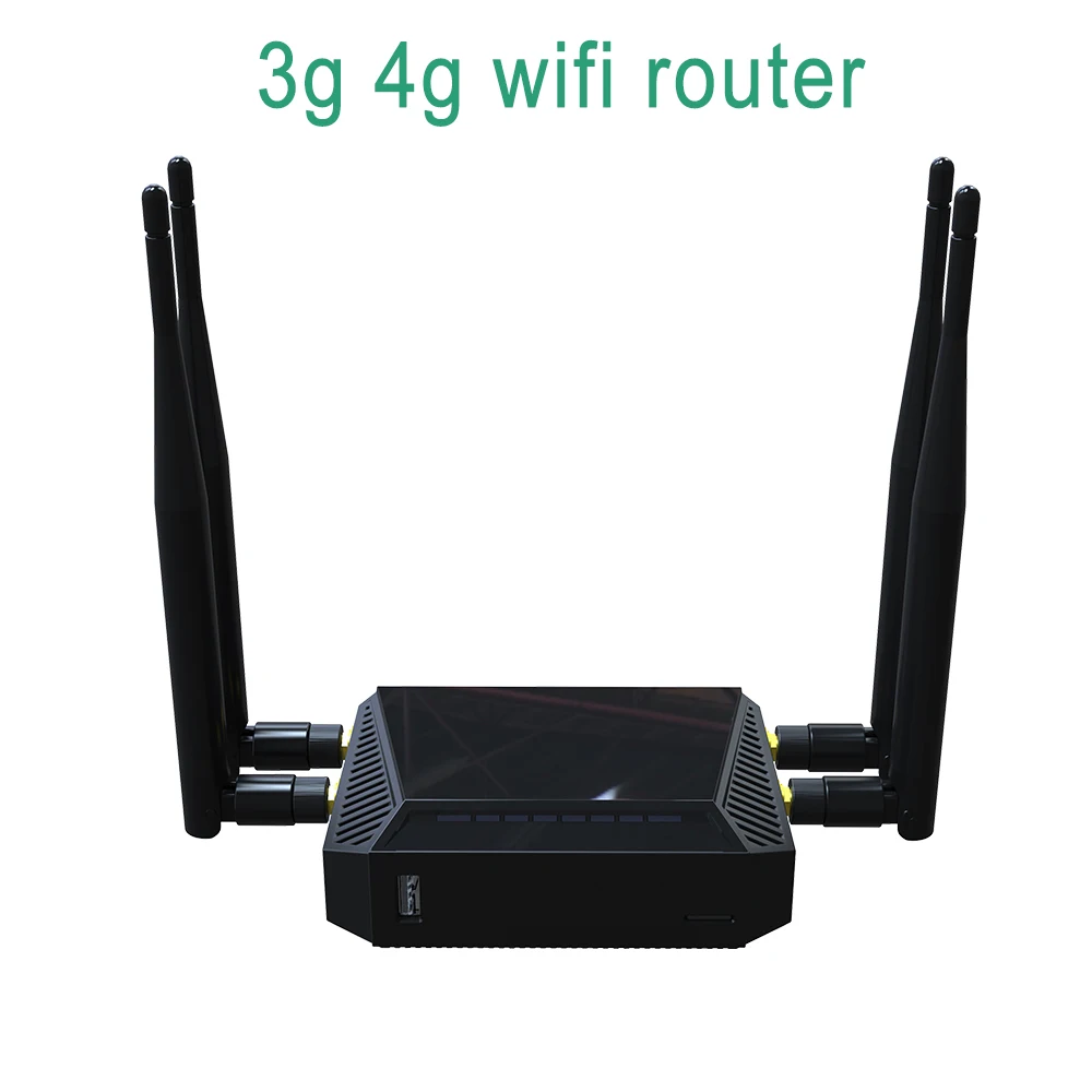 Открытый 3g 4g wifi роутер Точка доступа 4G мобильный wifi роутер с слотом для sim-карты 300 Мбит/с 4 Внешняя антенна usb wifi роутер