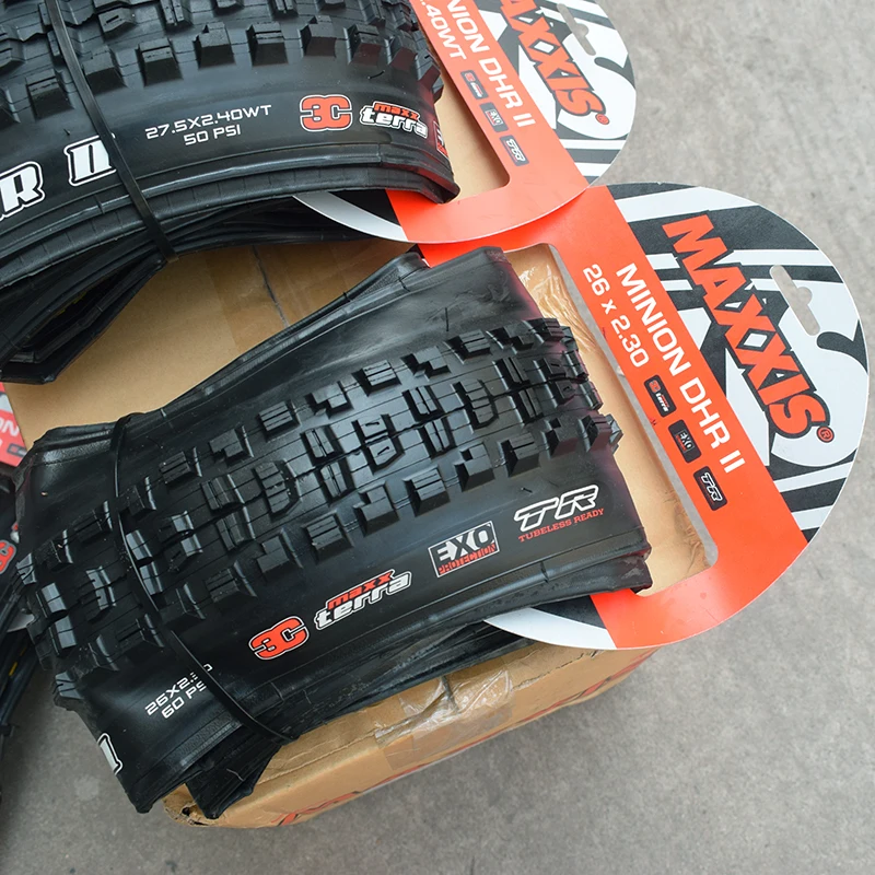 MAXXIS Высокая роликовая велосипедная шина 26 27,5 бескамерная готовая TR 26*2,4 27,5*2,4 2,5 шины для горного велосипеда Складные шины MINION DHF DHR