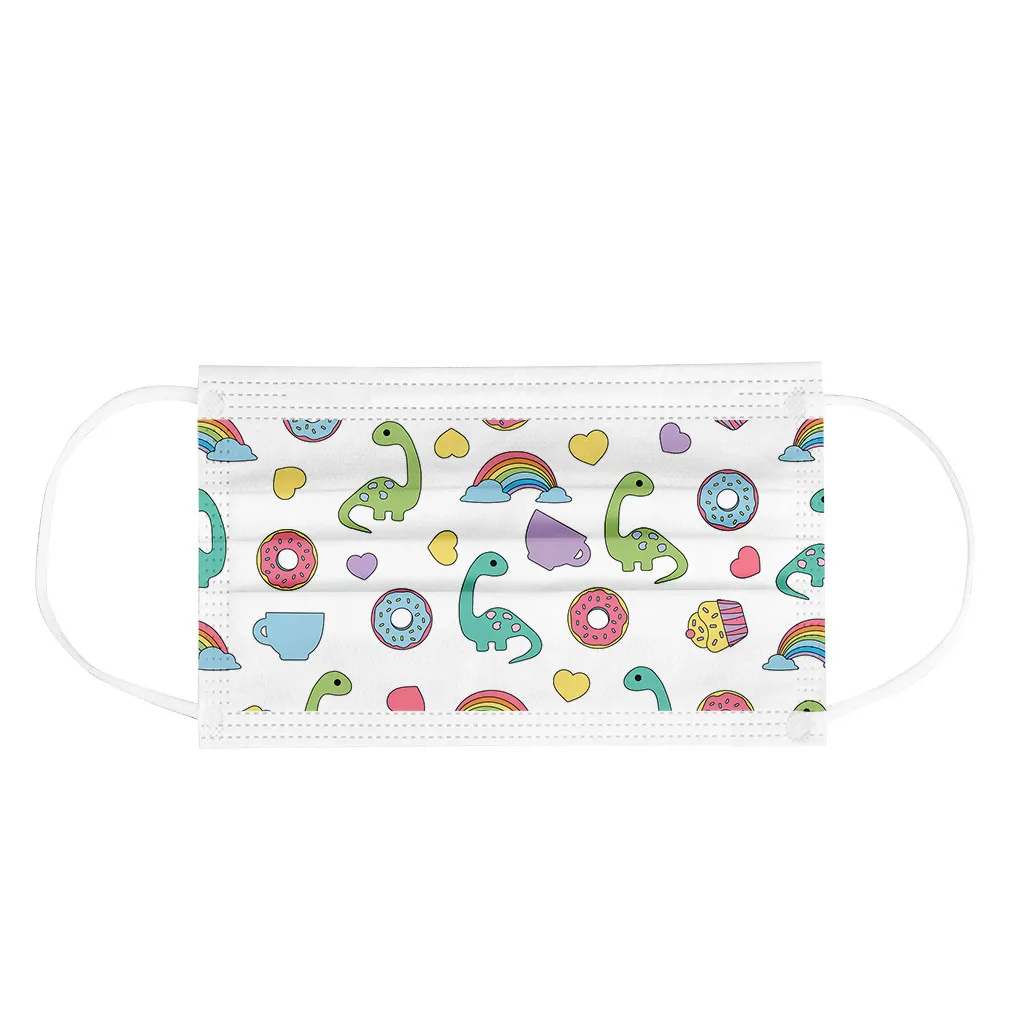 

10/20/50/100 Cartoon Kids Disposable Mask 3 Layer Child Filter Hygiene Thicken Children's Face Mouth Mask Earloop Fast Delievry