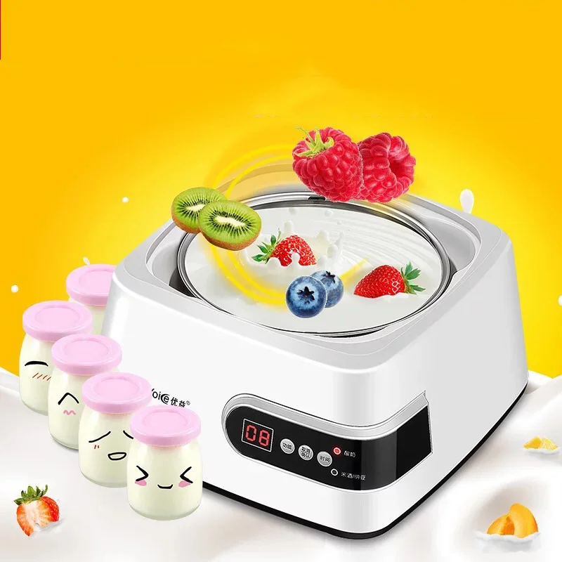 Fully Automatic Household Yogurt Machine Multifunctions Stainless Steel Liner Yogurt Maker 220V