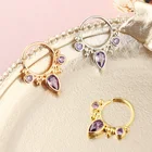 Новая поддельная перегородка с кристаллами Clicker для женщин, кольцо-зажим для носа, искусственное пирсинг с золотым и серебряным покрытием, подарок для мужчин и девочек, ювелирные изделия для тела