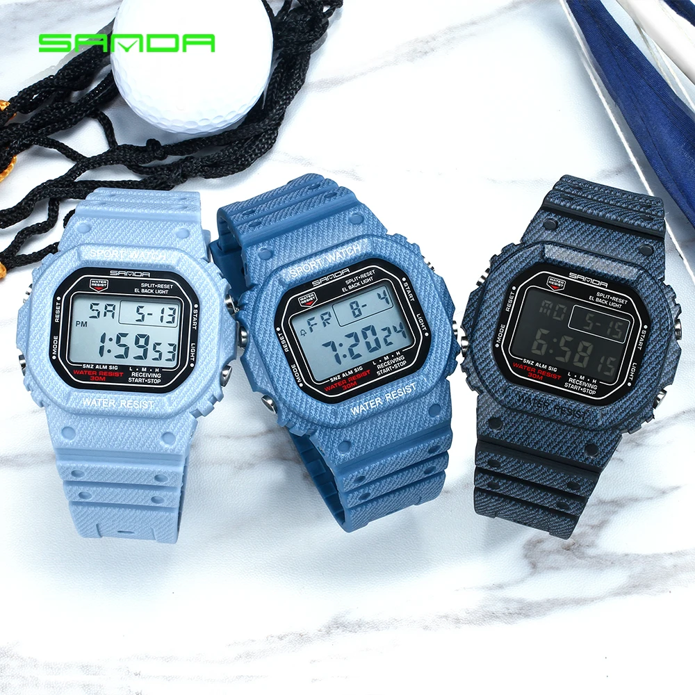 

SANDA Sports LED Electronic Digital Watch Waterproof Men Watch Lover's Wrist Watches Mens Top Brand Luxury Relogio Masculino