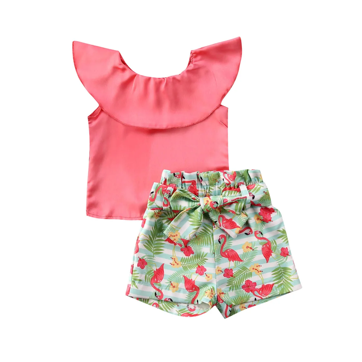 2020 Летние шифоновые топы с воротником в виде листьев лотоса для новорожденных