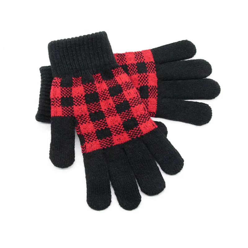 

Women's Winter Touch Screen Gloves Thicken Warm Knitted Stretch Gloves Imitation Wool Full Finger Outdoor Skiing Gloves