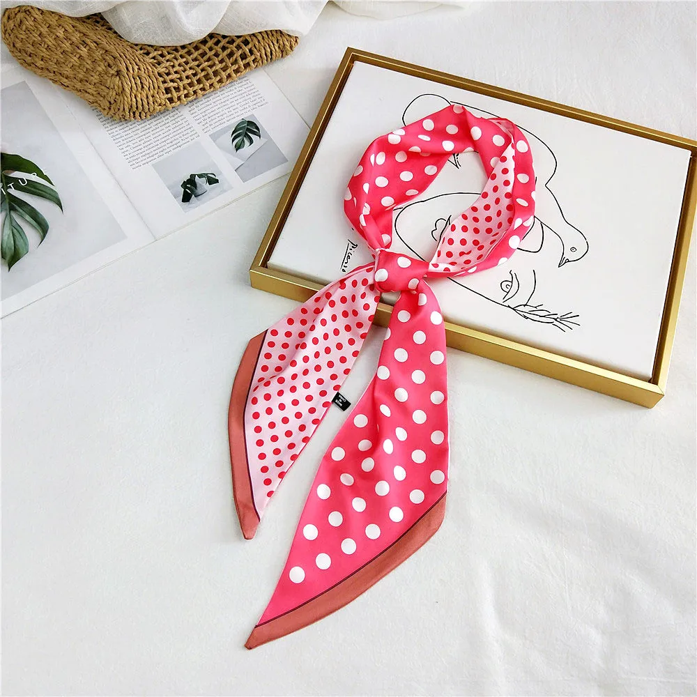

luxury silk scarf women designer Small Long Foral Print Head Ladies Handle Bag Ribbons Accessories Tie