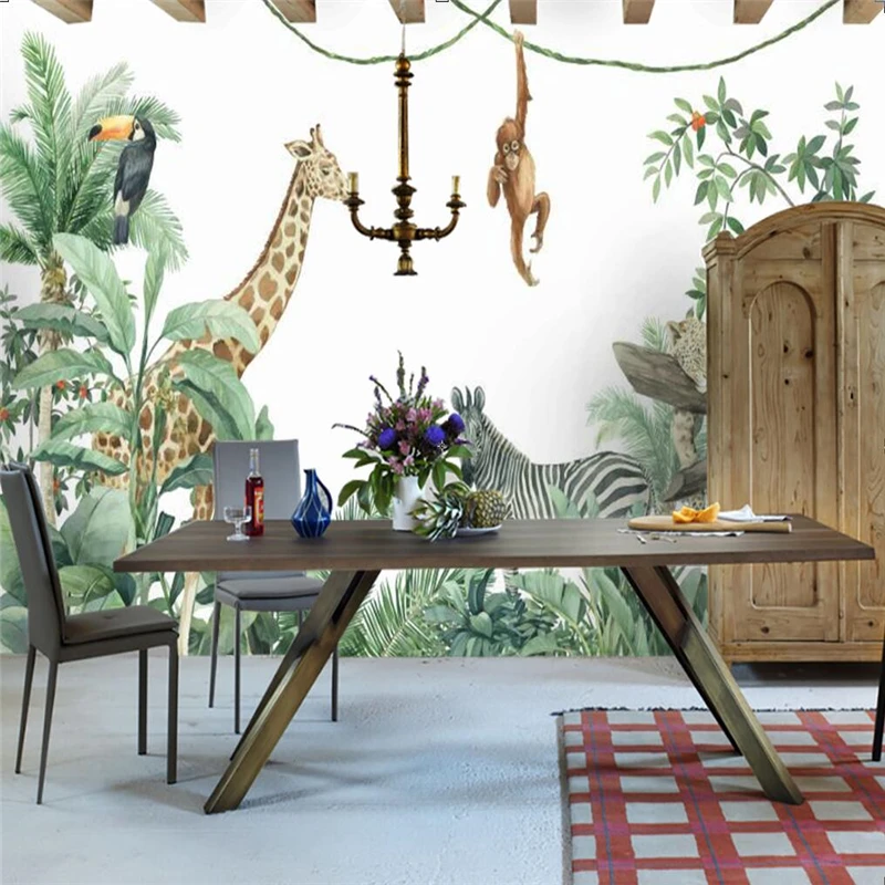 

Animals Southeast Asian Wallpaper For Living Room TV Background Wall Paper Home Decoration bedroom Room Wallpapers