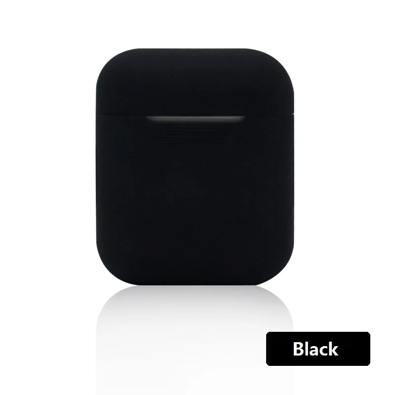 Black ТПУ силиконовый Bluetooth беспроводной чехол для наушников Защитный чехол для Airpods кожа аксессуары для Apple Airpods зарядная коробка - Цвет: Black