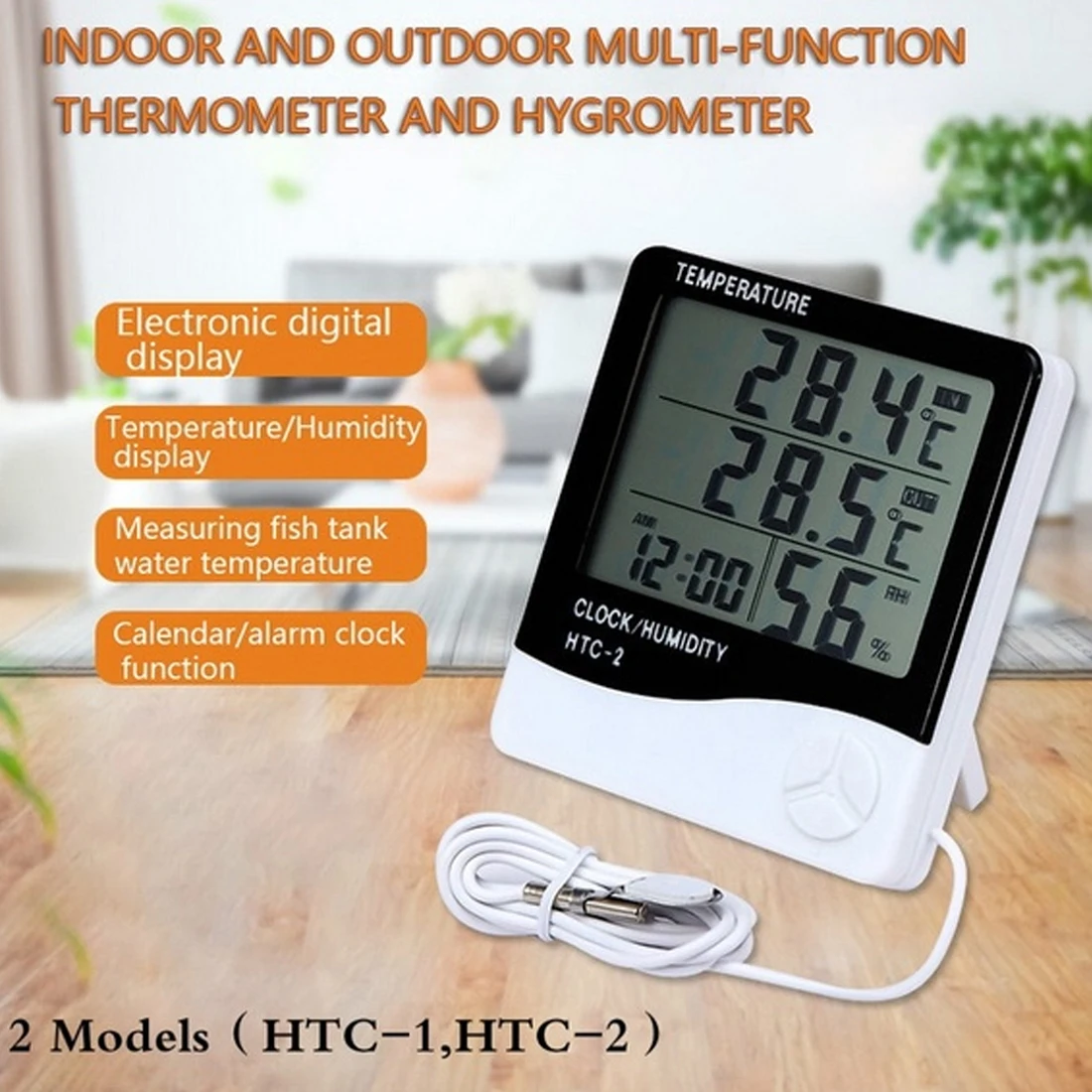 Home Digital Thermometer Hygrometer LCD Electronic Temperature Humidity Meter Thermometer Hygrometer Weather Station Alarm Clock lcd digital temperature humidity meter barometer desk alarm clock moon phase colorful weather forecast wireless weather station