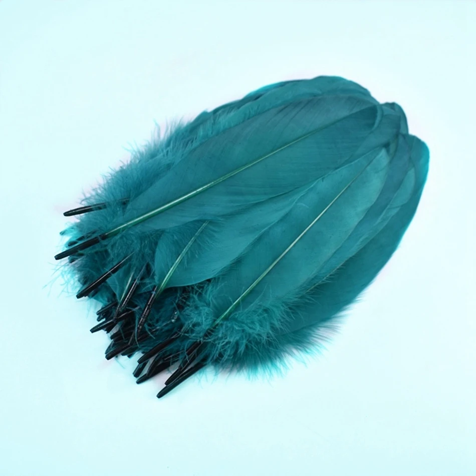

100Pcs/Lot Colored White Goose Feathers Clothing Craft DIY Natural Black Feather Plume Wedding Party Decoration Long 13-18CM